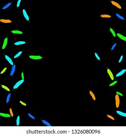 Colorful feathers. Prints of Colored feathers Design for Goods for Pets. Simple Pattern for Print, Logo or Poster. Vector Confetti Background.
