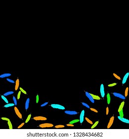 Colorful feathers. Prints of Colored feathers Design for Goods for Pets. Simple Pattern for Print, Logo or Poster. Vector Confetti Background.
