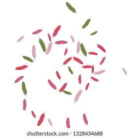 Colorful feathers. Prints of Colored feathers Design for Goods for Pets. Simple Pattern for Print, Logo or Poster. Vector Confetti Background.
