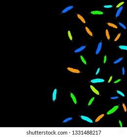 Colorful feathers. Prints of Colored feathers Design for Goods for Pets. Simple Pattern for Print, Logo or Poster. Vector Confetti Background.
