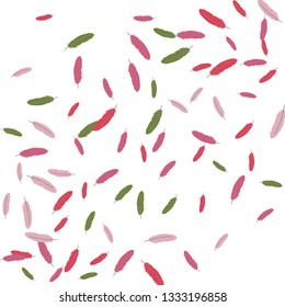 Colorful feathers. Prints of Colored feathers Design for Goods for Pets. Simple Pattern for Print, Logo or Poster. Vector Confetti Background.
