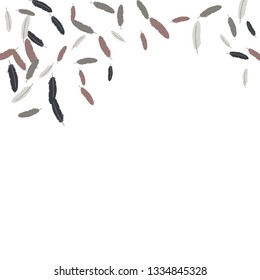 Colorful feathers. Prints of Colored feathers Design for Goods for Pets. Simple Pattern for Print, Logo or Poster. Vector Confetti Background.
