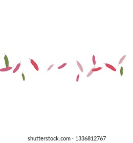 Colorful feathers. Prints of Colored feathers Design for Goods for Pets. Simple Pattern for Print, Logo or Poster. Vector Confetti Background.
