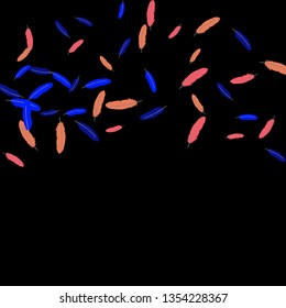 Colorful feathers. Prints of Colored feathers Design for Goods for Pets. Simple Pattern for Print, Logo or Poster. Vector Confetti Background.
