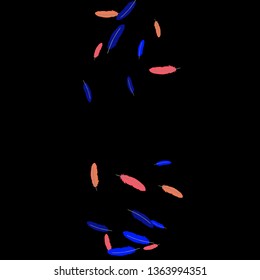 Colorful feathers. Prints of Colored feathers Design for Goods for Pets. Simple Pattern for Print, Logo or Poster. Vector Confetti Background.

