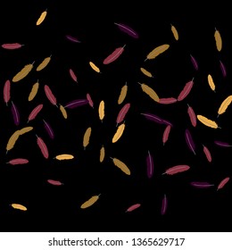 Colorful feathers. Prints of Colored feathers Design for Goods for Pets. Simple Pattern for Print, Logo or Poster. Vector Confetti Background.

