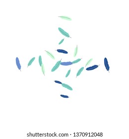 Colorful feathers. Prints of Colored feathers Design for Goods for Pets. Simple Pattern for Print, Logo or Poster. Vector Confetti Background.

