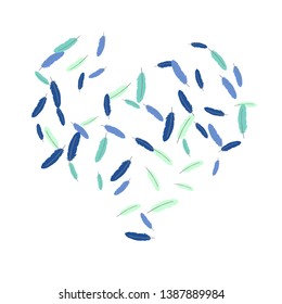 Colorful feathers. Prints of Colored feathers Design for Goods for Pets. Simple Pattern for Print, Logo or Poster. Vector Confetti Background.
