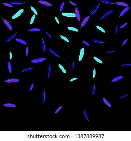 Colorful feathers. Prints of Colored feathers Design for Goods for Pets. Simple Pattern for Print, Logo or Poster. Vector Confetti Background.

