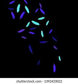 Colorful feathers. Prints of Colored feathers Design for Goods for Pets. Simple Pattern for Print, Logo or Poster. Vector Confetti Background.
