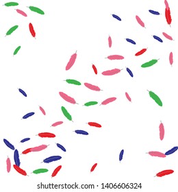 Colorful feathers. Prints of Colored feathers Design for Goods for Pets. Simple Pattern for Print, Logo or Poster. Vector Confetti Background.
