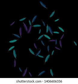 Colorful feathers. Prints of Colored feathers Design for Goods for Pets. Simple Pattern for Print, Logo or Poster. Vector Confetti Background.
