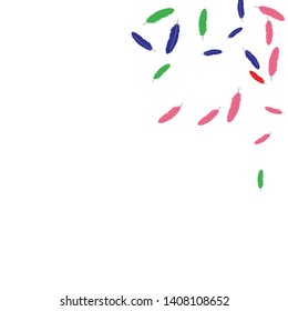 Colorful feathers. Prints of Colored feathers Design for Goods for Pets. Simple Pattern for Print, Logo or Poster. Vector Confetti Background.
