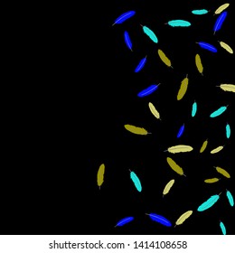 Colorful feathers. Prints of Colored feathers Design for Goods for Pets. Simple Pattern for Print, Logo or Poster. Vector Confetti Background.
