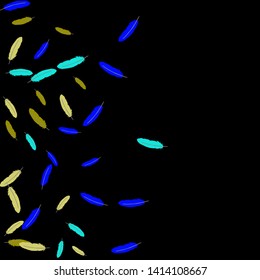 Colorful feathers. Prints of Colored feathers Design for Goods for Pets. Simple Pattern for Print, Logo or Poster. Vector Confetti Background.
