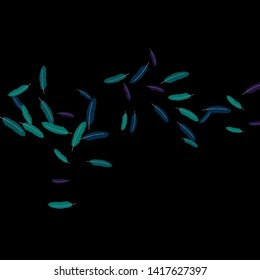 Colorful feathers. Prints of Colored feathers Design for Goods for Pets. Simple Pattern for Print, Logo or Poster. Vector Confetti Background.
