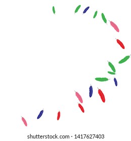 Colorful feathers. Prints of Colored feathers Design for Goods for Pets. Simple Pattern for Print, Logo or Poster. Vector Confetti Background.
