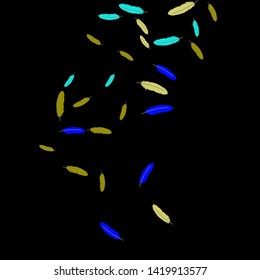 Colorful feathers. Prints of Colored feathers Design for Goods for Pets. Simple Pattern for Print, Logo or Poster. Vector Confetti Background.
