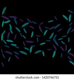 Colorful feathers. Prints of Colored feathers Design for Goods for Pets. Simple Pattern for Print, Logo or Poster. Vector Confetti Background.
