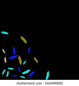 Colorful feathers. Prints of Colored feathers Design for Goods for Pets. Simple Pattern for Print, Logo or Poster. Vector Confetti Background.
