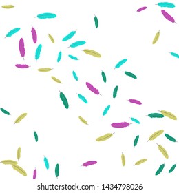 Colorful feathers. Prints of Colored feathers Design for Goods for Pets. Simple Pattern for Print, Logo or Poster. Vector Confetti Background.
