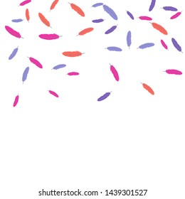 Colorful feathers. Prints of Colored feathers Design for Goods for Pets. Simple Pattern for Print, Logo or Poster. Vector Confetti Background.
