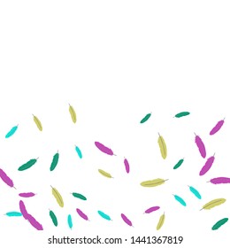 Colorful feathers. Prints of Colored feathers Design for Goods for Pets. Simple Pattern for Print, Logo or Poster. Vector Confetti Background.
