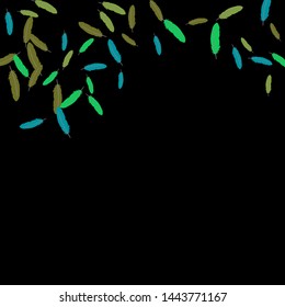 Colorful feathers. Prints of Colored feathers Design for Goods for Pets. Simple Pattern for Print, Logo or Poster. Vector Confetti Background.
