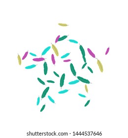 Colorful feathers. Prints of Colored feathers Design for Goods for Pets. Simple Pattern for Print, Logo or Poster. Vector Confetti Background.
