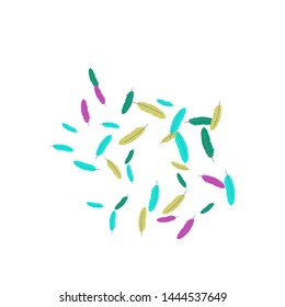 Colorful feathers. Prints of Colored feathers Design for Goods for Pets. Simple Pattern for Print, Logo or Poster. Vector Confetti Background.
