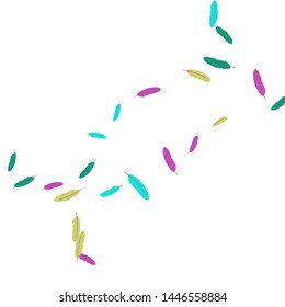 Colorful feathers. Prints of Colored feathers Design for Goods for Pets. Simple Pattern for Print, Logo or Poster. Vector Confetti Background.
