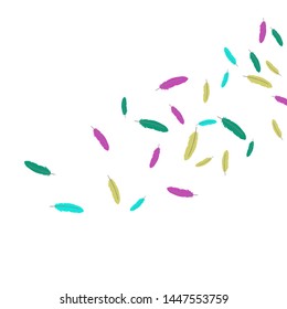 Colorful feathers. Prints of Colored feathers Design for Goods for Pets. Simple Pattern for Print, Logo or Poster. Vector Confetti Background.
