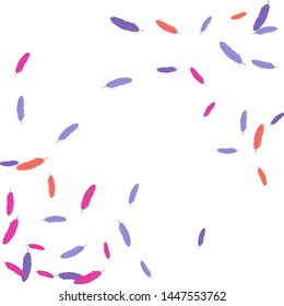 Colorful feathers. Prints of Colored feathers Design for Goods for Pets. Simple Pattern for Print, Logo or Poster. Vector Confetti Background.
