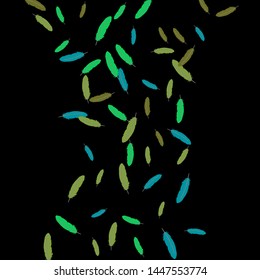 Colorful feathers. Prints of Colored feathers Design for Goods for Pets. Simple Pattern for Print, Logo or Poster. Vector Confetti Background.
