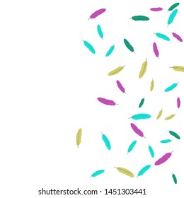 Colorful feathers. Prints of Colored feathers Design for Goods for Pets. Simple Pattern for Print, Logo or Poster. Vector Confetti Background.

