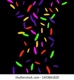 Colorful feathers. Prints of Colored feathers Design for Goods for Pets. Simple Pattern for Print, Logo or Poster. Vector Confetti Background.
