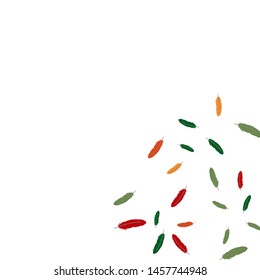 Colorful feathers. Prints of Colored feathers Design for Goods for Pets. Simple Pattern for Print, Logo or Poster. Vector Confetti Background.
