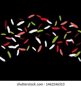 Colorful feathers. Prints of Colored feathers Design for Goods for Pets. Simple Pattern for Print, Logo or Poster. Vector Confetti Background.
