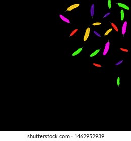 Colorful feathers. Prints of Colored feathers Design for Goods for Pets. Simple Pattern for Print, Logo or Poster. Vector Confetti Background.
