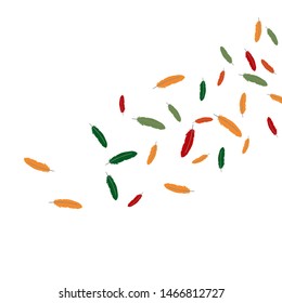 Colorful feathers. Prints of Colored feathers Design for Goods for Pets. Simple Pattern for Print, Logo or Poster. Vector Confetti Background.
