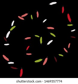 Colorful feathers. Prints of Colored feathers Design for Goods for Pets. Simple Pattern for Print, Logo or Poster. Vector Confetti Background.
