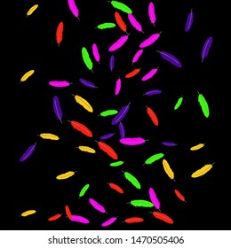 Colorful feathers. Prints of Colored feathers Design for Goods for Pets. Simple Pattern for Print, Logo or Poster. Vector Confetti Background.
