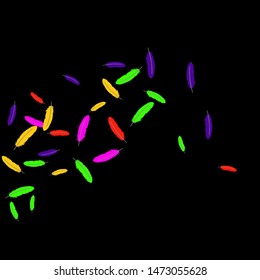 Colorful feathers. Prints of Colored feathers Design for Goods for Pets. Simple Pattern for Print, Logo or Poster. Vector Confetti Background.
