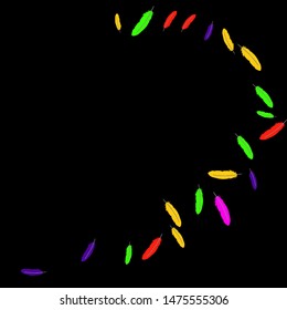 Colorful feathers. Prints of Colored feathers Design for Goods for Pets. Simple Pattern for Print, Logo or Poster. Vector Confetti Background.

