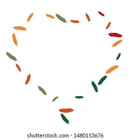 Colorful feathers. Prints of Colored feathers Design for Goods for Pets. Simple Pattern for Print, Logo or Poster. Vector Confetti Background.
