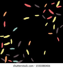 Colorful feathers. Prints of Colored feathers Design for Goods for Pets. Simple Pattern for Print, Logo or Poster. Vector Confetti Background.
