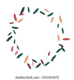 Colorful feathers. Prints of Colored feathers Design for Goods for Pets. Simple Pattern for Print, Logo or Poster. Vector Confetti Background.
