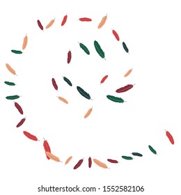 Colorful feathers. Prints of Colored feathers Design for Goods for Pets. Simple Pattern for Print, Logo or Poster. Vector Confetti Background.
