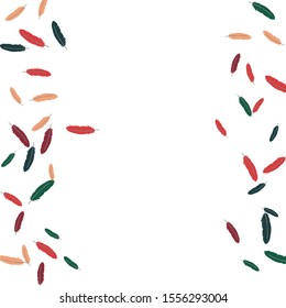 Colorful feathers. Prints of Colored feathers Design for Goods for Pets. Simple Pattern for Print, Logo or Poster. Vector Confetti Background.
