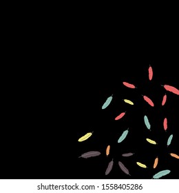 Colorful feathers. Prints of Colored feathers Design for Goods for Pets. Simple Pattern for Print, Logo or Poster. Vector Confetti Background.
